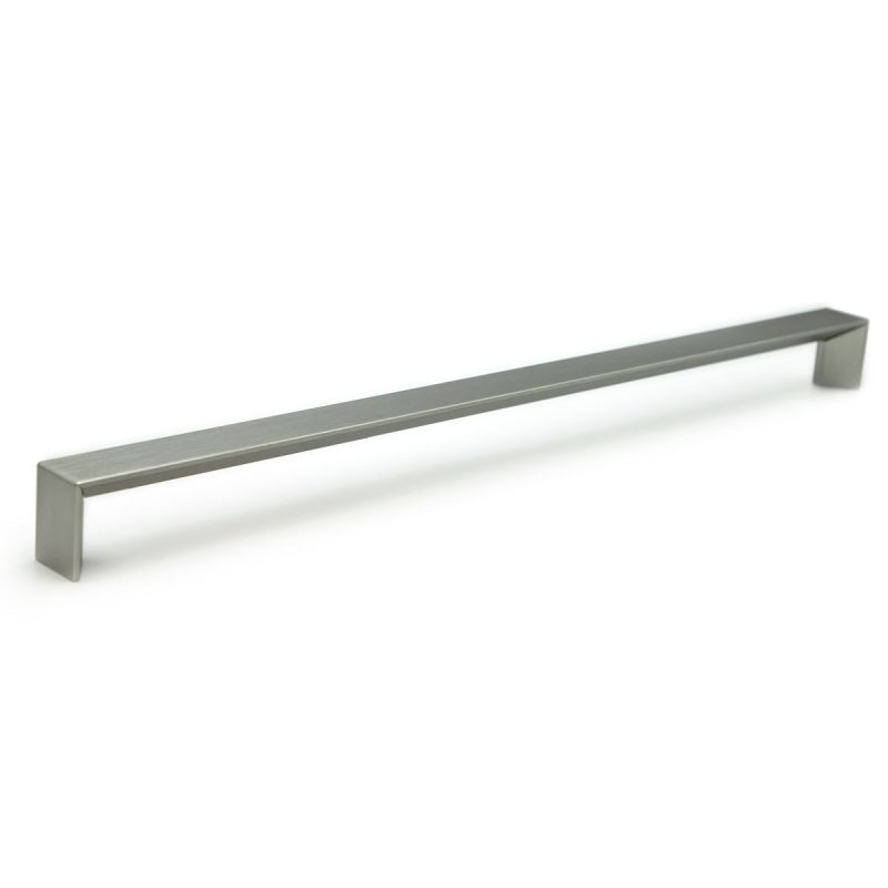 Oven handle in satin-finished aluminium with "Cut & Bend" finish